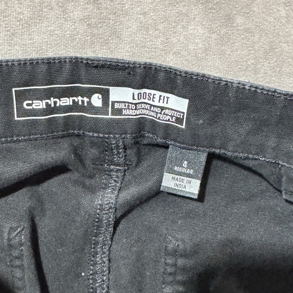 Carhartt Women's Rugged Flex Loose Fit Canvas Work Pants 4 Reg BN2080-W Black - Picture 7 of 13